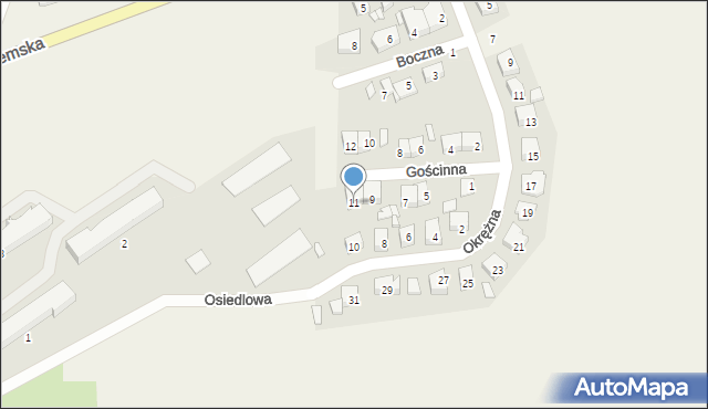 Nochowo, Gościnna, 11, mapa Nochowo