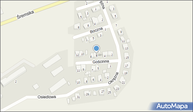 Nochowo, Gościnna, 6, mapa Nochowo
