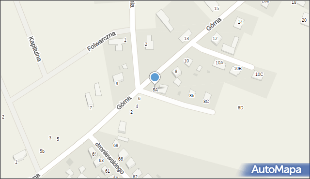 Nowa Chełmża, Górna, 8A, mapa Nowa Chełmża