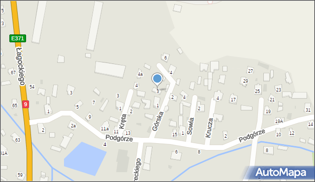 Nowa Dęba, Górska, 3, mapa Nowa Dęba