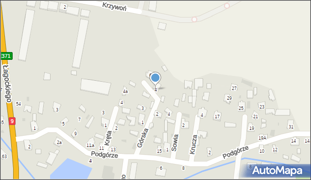 Nowa Dęba, Górska, 4, mapa Nowa Dęba