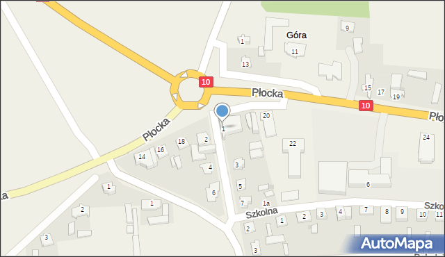 Nowa Góra, Górna, 1, mapa Nowa Góra