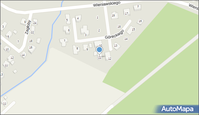 Nowa Sól, Góreckiego Henryka, 11, mapa Nowa Sól