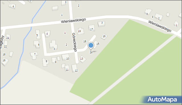 Nowa Sól, Góreckiego Henryka, 14, mapa Nowa Sól
