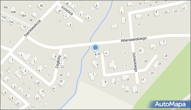 Nowa Sól, Góreckiego Henryka, 5, mapa Nowa Sól