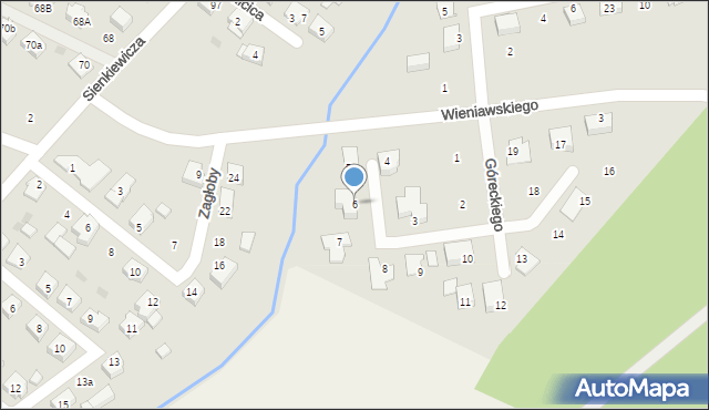 Nowa Sól, Góreckiego Henryka, 6, mapa Nowa Sól