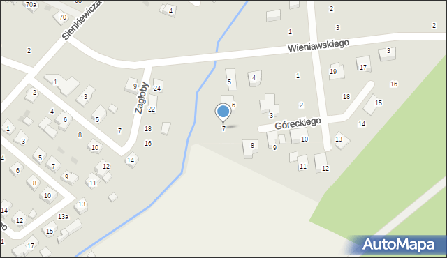 Nowa Sól, Góreckiego Henryka, 7, mapa Nowa Sól