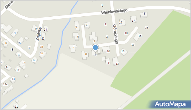 Nowa Sól, Góreckiego Henryka, 9, mapa Nowa Sól