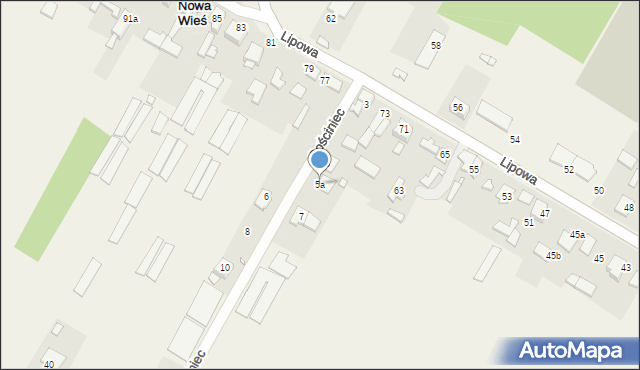 Nowa Wieś, Gościniec, 5a, mapa Nowa Wieś