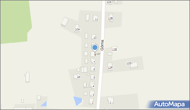 Nowa Wieś, Górna, 8, mapa Nowa Wieś