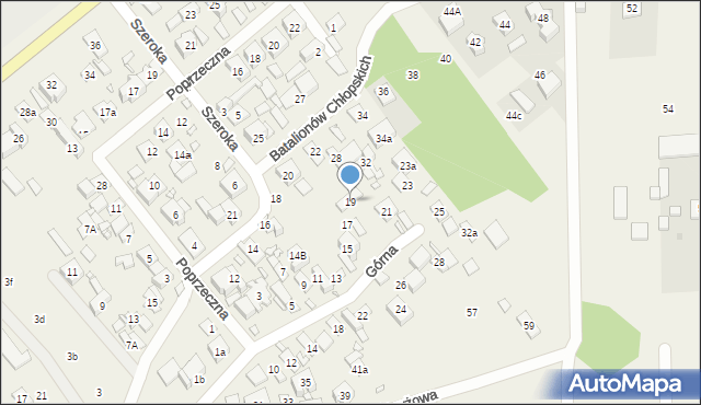 Nowe Lipiny, Górna, 19, mapa Nowe Lipiny