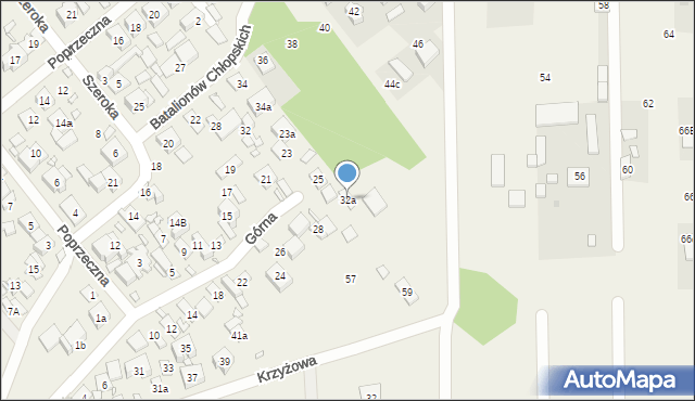 Nowe Lipiny, Górna, 32a, mapa Nowe Lipiny