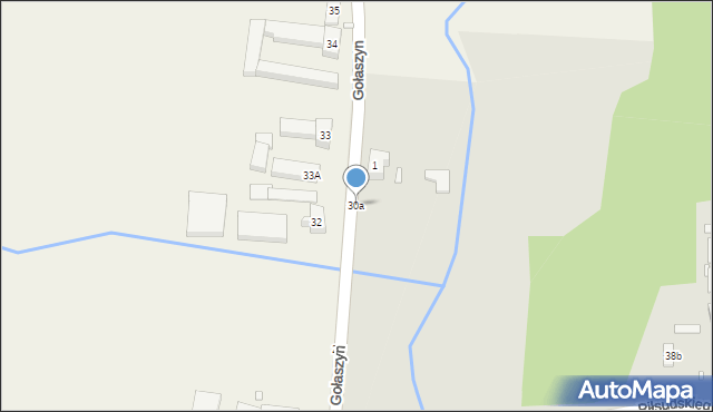 Nowe Miasteczko, Gołaszyn, 30a, mapa Nowe Miasteczko