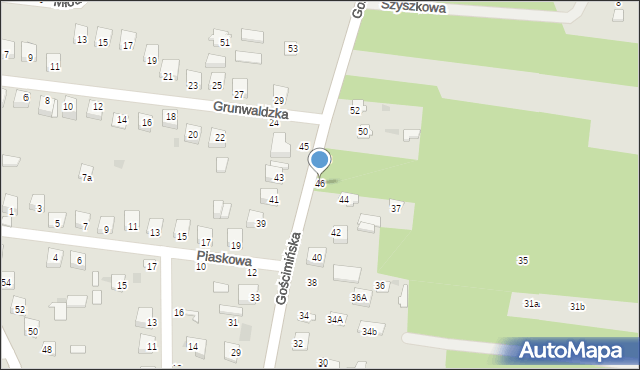 Nowe Miasto, Gościmińska, 46, mapa Nowe Miasto