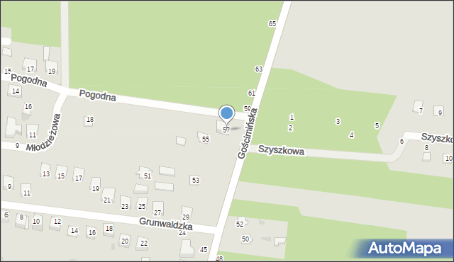 Nowe Miasto, Gościmińska, 57, mapa Nowe Miasto