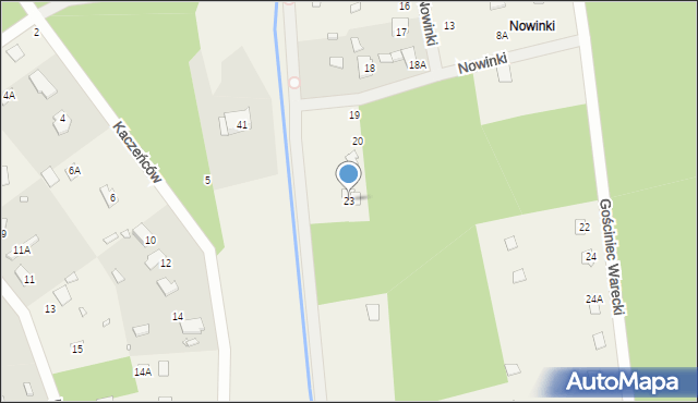 Nowinki, Gościniec Warecki, 23, mapa Nowinki
