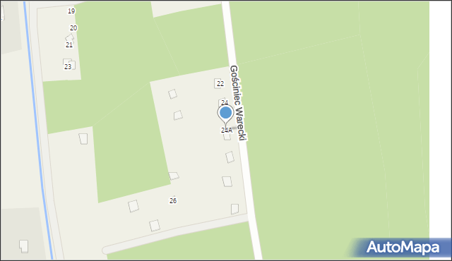 Nowinki, Gościniec Warecki, 24A, mapa Nowinki