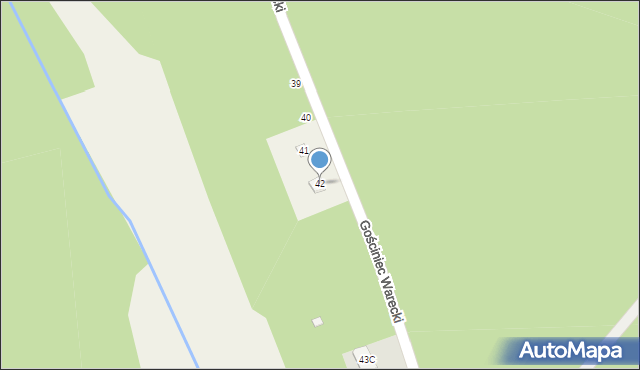 Nowinki, Gościniec Warecki, 42, mapa Nowinki