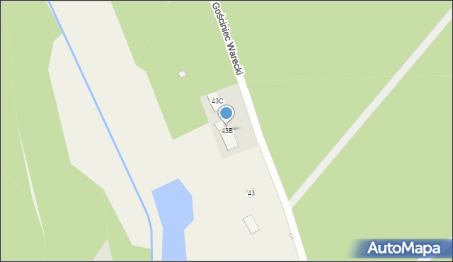 Nowinki, Gościniec Warecki, 43B, mapa Nowinki
