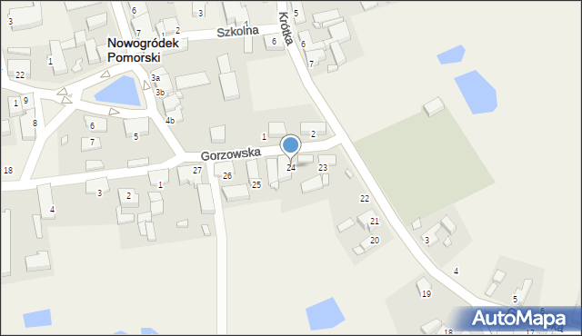 Nowogródek Pomorski, Gorzowska, 24, mapa Nowogródek Pomorski