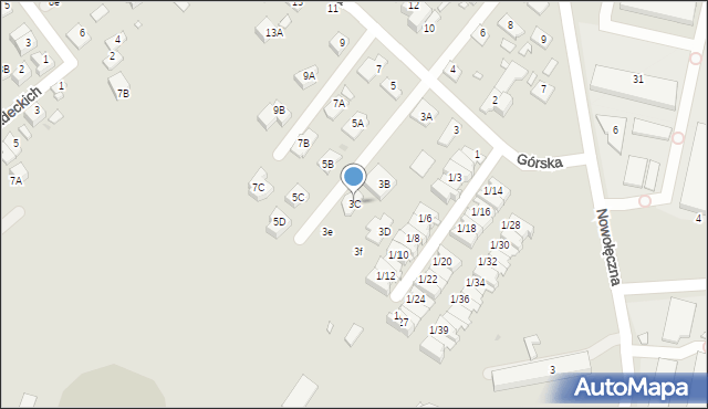 Nowy Dwór Mazowiecki, Górska, 3C, mapa Nowy Dwór Mazowiecki