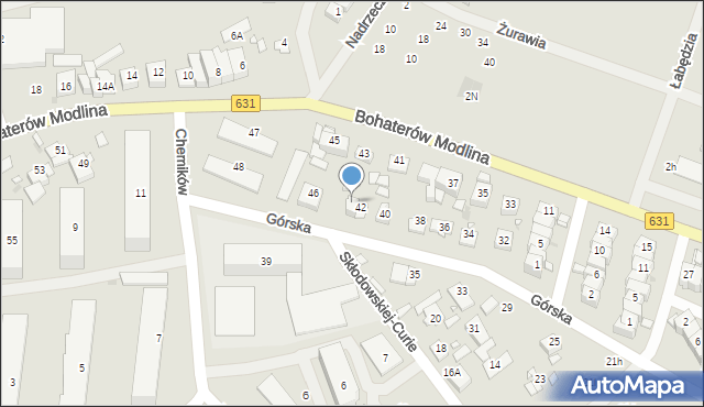 Nowy Dwór Mazowiecki, Górska, 44, mapa Nowy Dwór Mazowiecki