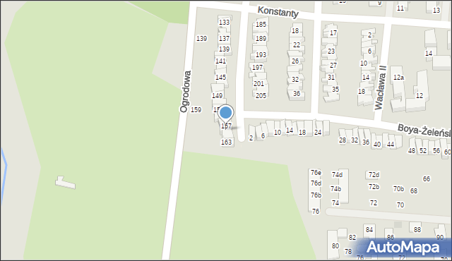 Nowy Sącz, Gombrowicza Witolda, 159, mapa Nowego Sącza