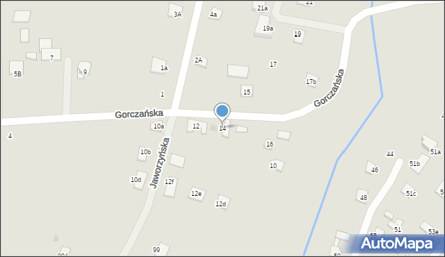 Nowy Sącz, Gorczańska, 14, mapa Nowego Sącza