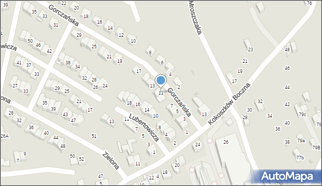 Nowy Targ, Gorczańska, 11, mapa Nowego Targu