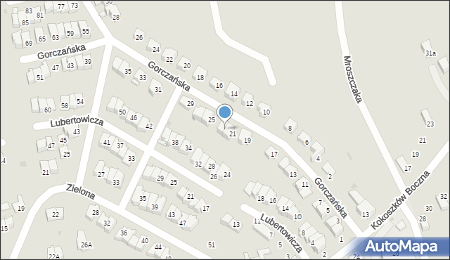Nowy Targ, Gorczańska, 23, mapa Nowego Targu