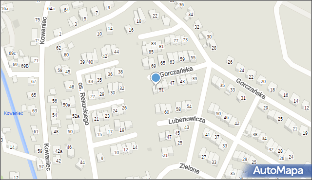 Nowy Targ, Gorczańska, 53, mapa Nowego Targu