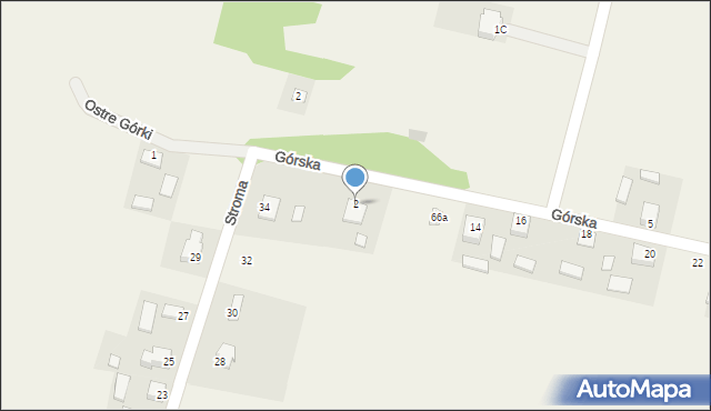 Oblęgorek, Górska, 2, mapa Oblęgorek