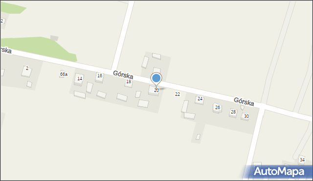 Oblęgorek, Górska, 20, mapa Oblęgorek
