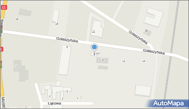 Oborniki, Gołaszyńska, 8, mapa Oborniki