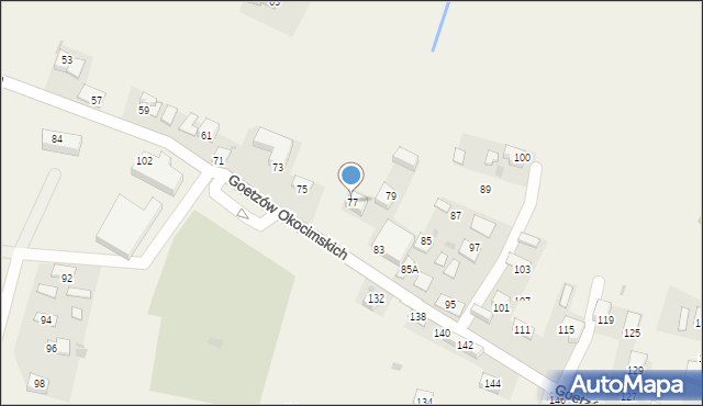 Okocim, Goetzów Okocimskich, 77, mapa Okocim