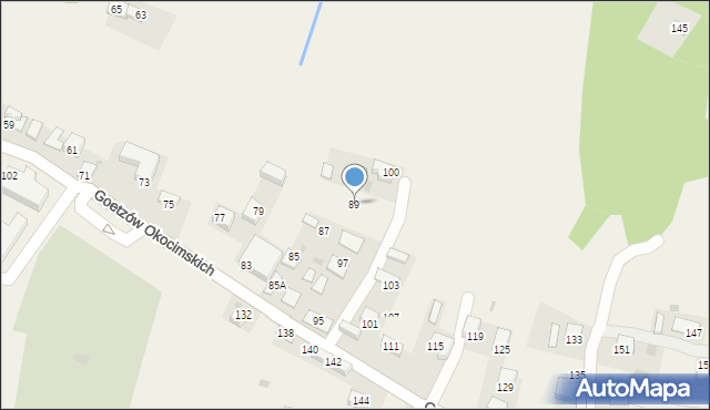 Okocim, Goetzów Okocimskich, 89, mapa Okocim