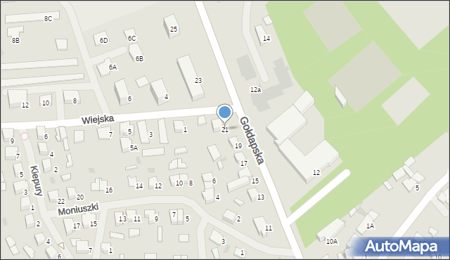 Olecko, Gołdapska, 21, mapa Olecko