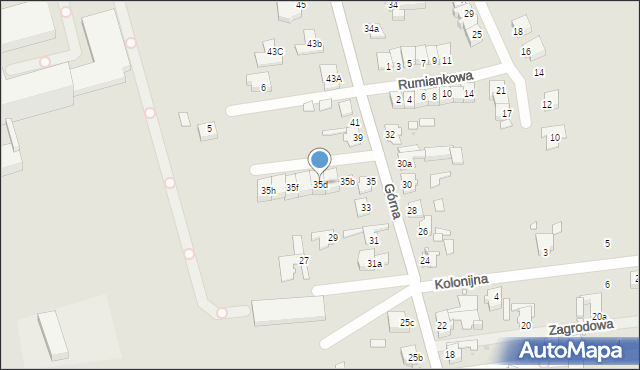 Opole, Górna, 35d, mapa Opola