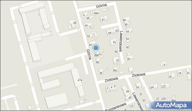 Opole, Górna, 38a, mapa Opola