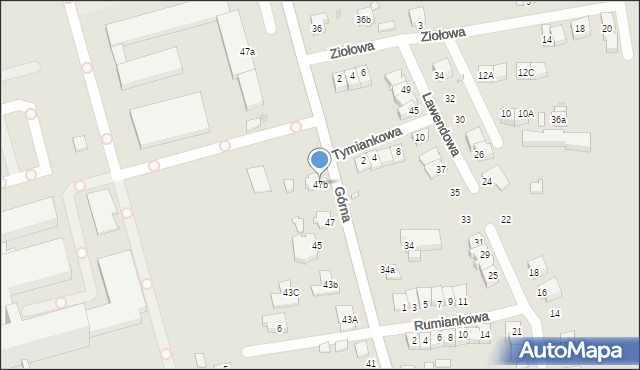 Opole, Górna, 47b, mapa Opola