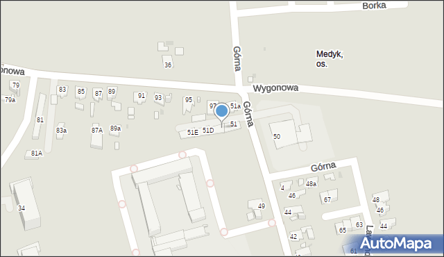 Opole, Górna, 51C, mapa Opola