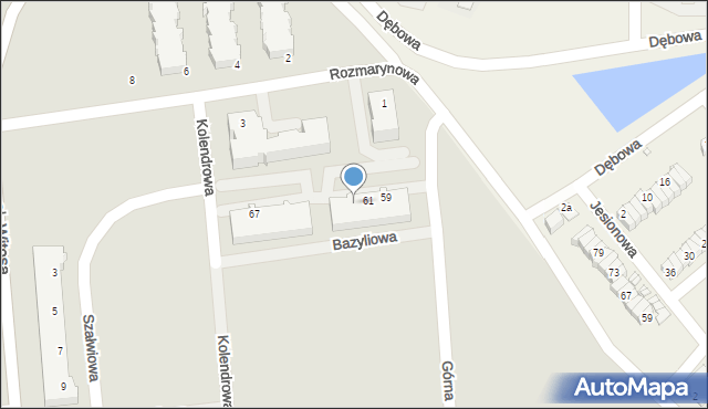 Opole, Górna, 65, mapa Opola