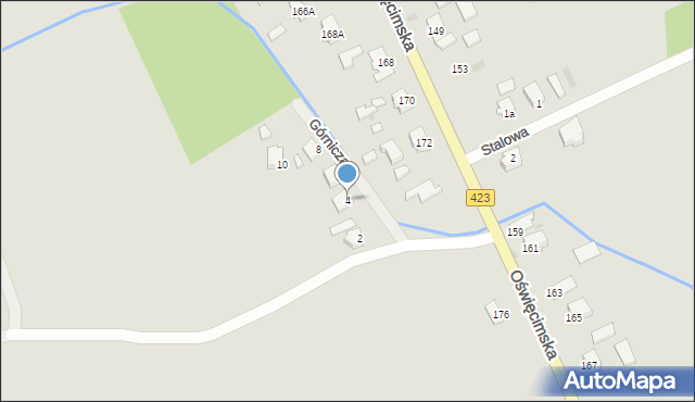 Opole, Górnicza, 4, mapa Opola