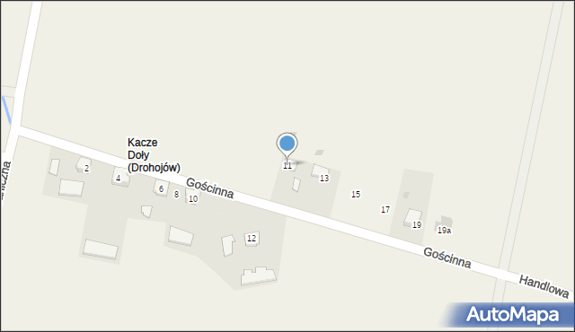 Orły, Gościnna, 11, mapa Orły