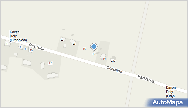 Orły, Gościnna, 17, mapa Orły