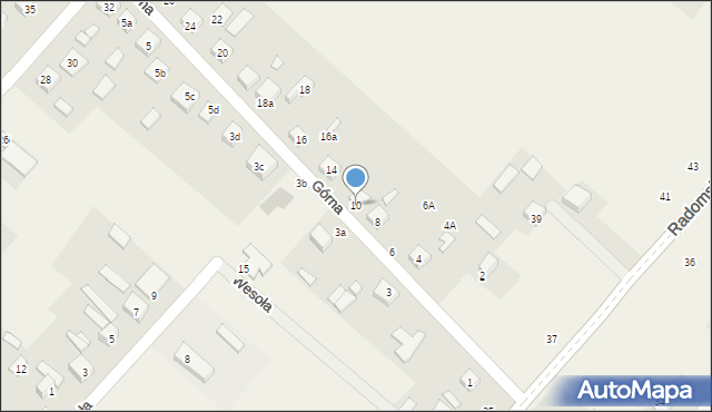 Orońsko, Górna, 10, mapa Orońsko