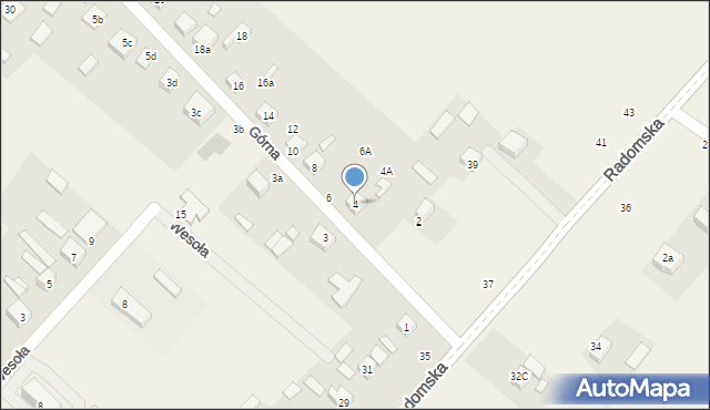 Orońsko, Górna, 4, mapa Orońsko