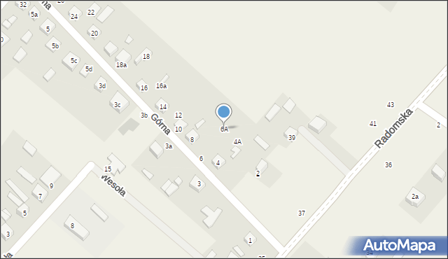 Orońsko, Górna, 6A, mapa Orońsko