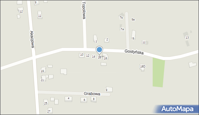 Orzesze, Gostyńska, 16, mapa Orzesze