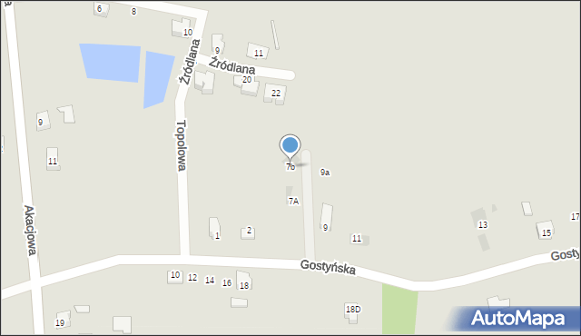 Orzesze, Gostyńska, 7b, mapa Orzesze